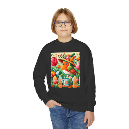 The Little Garden Tender Youth Crewneck Sweatshirt – Sunshine, Sweetness & Blooming Imagination