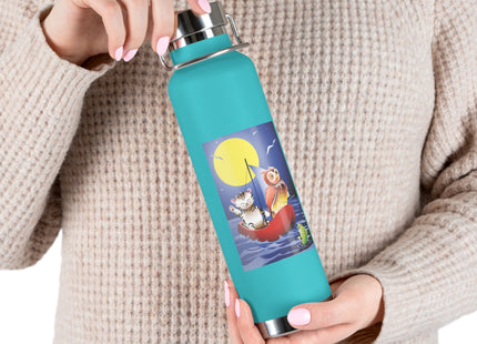 Embarking on a Moonlit Journey Copper Vacuum Insulated Bottle, 22oz