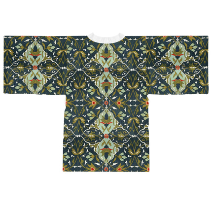 Ornamental Tiles (Pl. 10) from the Afghan Boundary Commission Long Sleeve Kimono Robe (AOP)