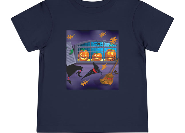 Whimsical Halloween Mischief Toddler Short Sleeve Tee