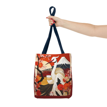 Crane at an Autumn Vineyard Tote Bag (AOP)