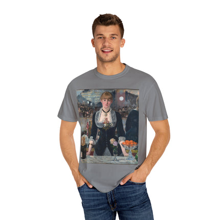 A Bar at the Folies-Bergère by Edouard Manet Unisex Garment-Dyed T-shirt
