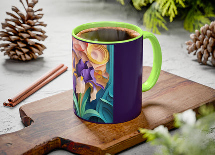 The Elegant Iris Flower Colorful Mugs (11oz, 15oz)