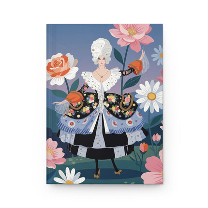 🌸👑 The Duchess Of The Giant Flowers Hardcover Journal – Art Deco Fashion Illustration