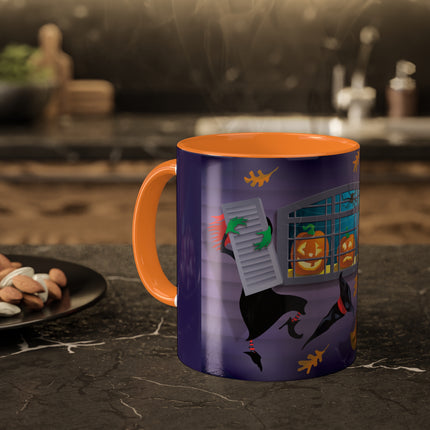 Whimsical Halloween Mischief Colorful Mugs, 11oz