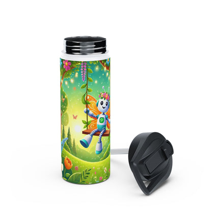 Robot Fairy Stainless Steel Water Bottle, Standard Lid