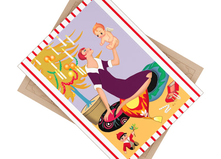 Art Deco Christmas Ceramic Tile