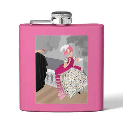 The Red Bird Stainless Steel Flask – Gentle Storybook Charm & Elegant Whimsy
