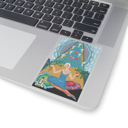Art Deco Christmas Elegance Kiss-Cut Stickers (4 Sizes)