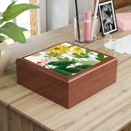 Clerodendrum & Rudbeckia by Tanigami Kônan Jewelry Box