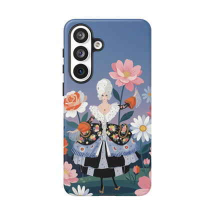 🌸🎀 The Grand Floral Promenade Phone Case – Art Deco Fashion Fantasy