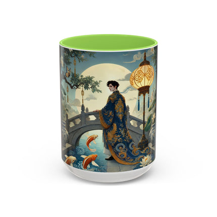 Moonlit Bridge Gentleman Colorful Mug – Imperial Serenity & Moonlit Harmony