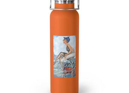 Playful Waves and Fashion Follies Copper Vacuum Insulated Bottle, 22oz