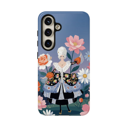 🌸🎀 The Grand Floral Promenade Phone Case – Art Deco Fashion Fantasy