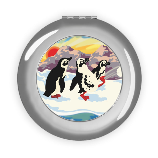 Snowball Shenanigans Compact Travel Mirror