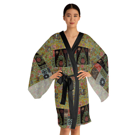 Chinois et Japonais 2 by Auguste Racinet Long Sleeve Kimono Robe (AOP)