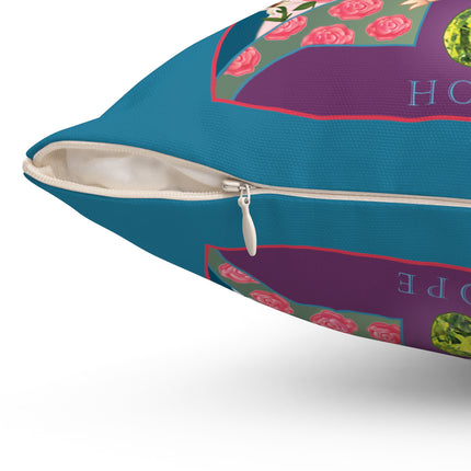 August & Peridot (from the Gem Series) by Sofia Chiostri Spun Polyester Square Pillow