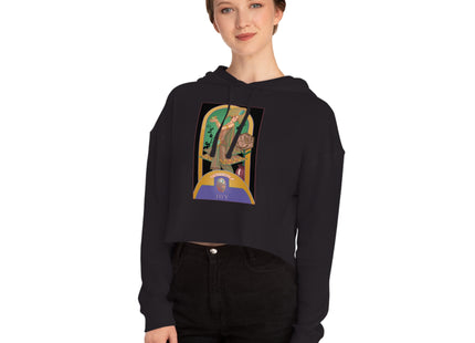October & Opal, Tourmaline (from the Gem Series) by Sofia Chiostri Women’s Cropped Hooded Sweatshirt