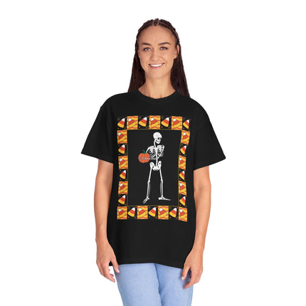 Candy Corn Skeleton Unisex Garment-Dyed T-shirt