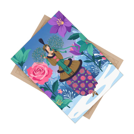 🌹❄️ The Holly Rose Of Winter Ceramic Tile – Art Deco Christmas Garden
