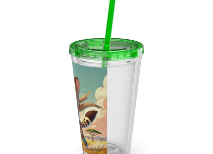 Swift Cheetah Sunsplash Tumbler with Straw, 16oz