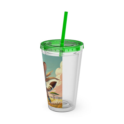 Swift Cheetah Sunsplash Tumbler with Straw, 16oz