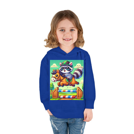 Raccoon Rider Toddler Pullover Fleece Hoodie