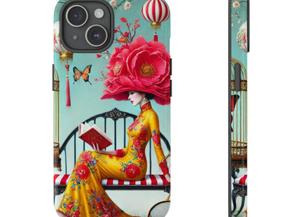 Reading In A Painted Garden Phone Cases