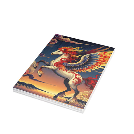 Flame-Winged Horse at Sunset Postcards (envelopes included) - Bundles of 10, 30, 50 Pieces