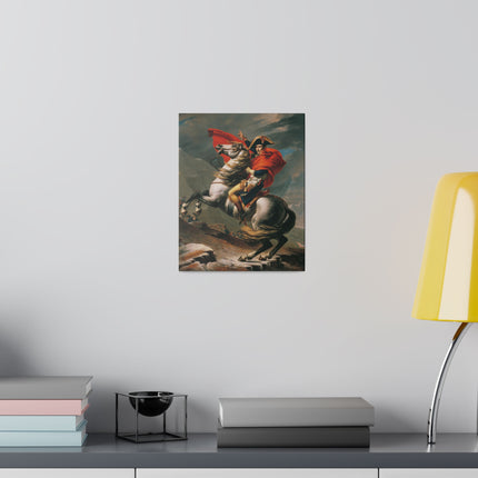 Napoleon Crossing the Alps by Jacques-Louis David Matte Canvas, Stretched, 0.75"