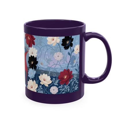 💌🌺 The Lady Of The Scattered Love Letters Ceramic Mug – Art Deco Romantic Elegance