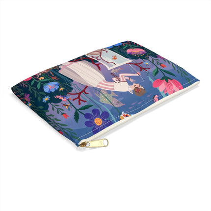 🐠🌸 The Enchanted Aquarium Garden Accessory Pouch – Art Deco Underwater Fantasy
