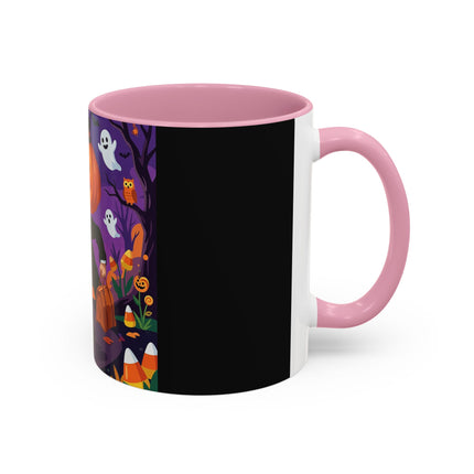🎃🏮 The Pumpkin Gentleman's Moonlit Stroll Colorful Mug – Whimsical Halloween Charm