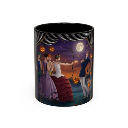 🏹🎃 Cupid's Arrow At Pumpkin Moon Manor Colorful Mug – Romantic Halloween Charm