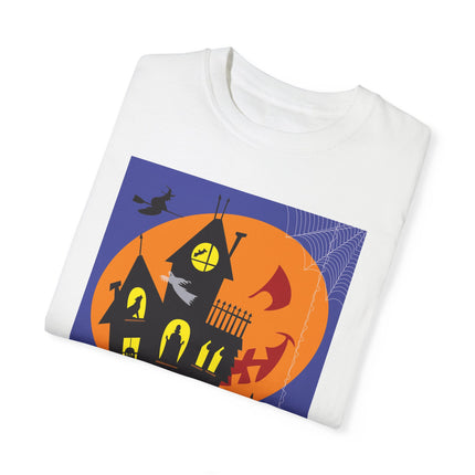 Halloween Night at the Haunted House Unisex Garment-Dyed T-shirt