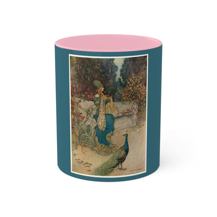 Preziosa in the Garden by Warwick Goble Colorful Mugs, 11oz