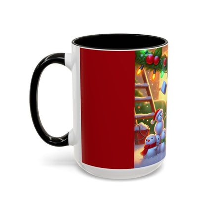 Naughty or Nice Kitten Christmas Colorful Mugs (11oz, 15oz)