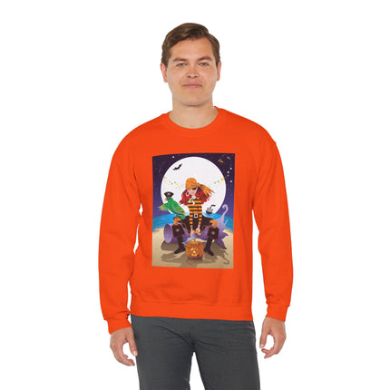 Moonlit Pirate Halloween Unisex Heavy Blend™ Crewneck Sweatshirt