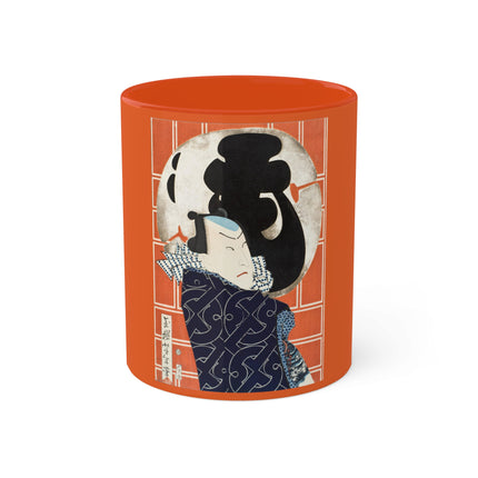 The Actor Bandō Hikosaburō V and the Mo troupe by Tsukioka Yoshitoshi Colorful Mugs, 11oz