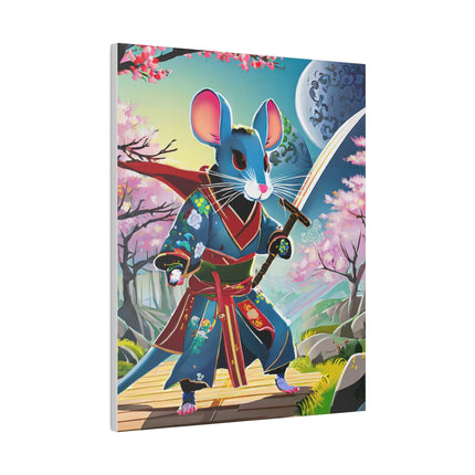 Cyber Samurai Rat Matte Canvas, Stretched, 0.75"