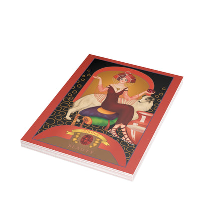 January & Garnet (from the Gem Series) by Sofia Chiostri Postcards (envelopes included) - Bundles of 10, 30, 50 Pieces