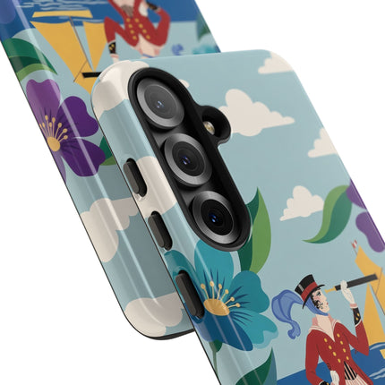 🌊🔭 The Lady Of The Seaside Lookout Phone Case – Art Deco Nautical Adventure