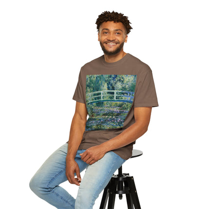 Water Lilies and Japanese Bridge by Claude Monet Unisex Garment-Dyed T-shirt