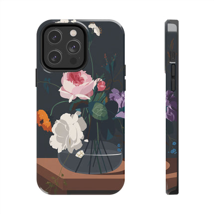 🌹🖤 The Midnight Rose Garden Phone Case – Art Deco Floral Elegance