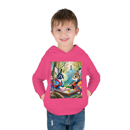 Fairy Animals Writing Wishes Toddler Pullover Fleece Hoodie
