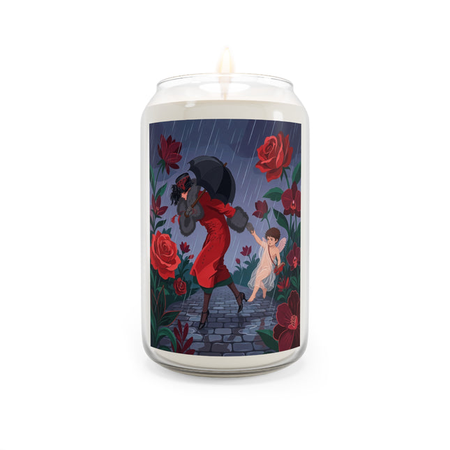 🌹☔ The Lady Of The Rainy Rose Garden Scented Soy Candle – Art Deco Floral Fantasy