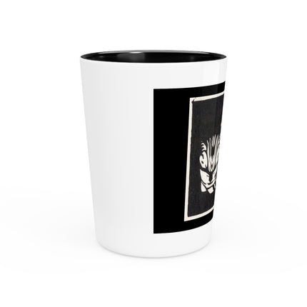 December (Cat Lying) by Anna Julia de Graag Ceramic Shot Glass