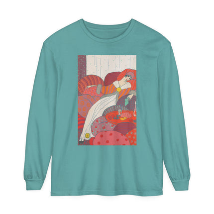 Les Coussins by Georges Lepape Garment-dyed Long Sleeve T-Shirt