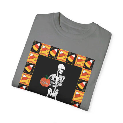 Candy Corn Skeleton Unisex Garment-Dyed T-shirt