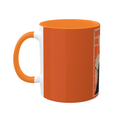 The Actor Kawarasaki Gonjūrō for a Fire Troupe by Tsukioka Yoshitoshi Colorful Mugs, 11oz